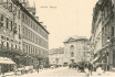 305 - Pohled z ulice Na Příkopě na klasicistní dům U Hybernů - v té době celnice